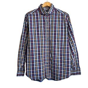 Robert Graham Modern Americana Shirt Men's XL Long Sleeve Shirt Multicolor Check